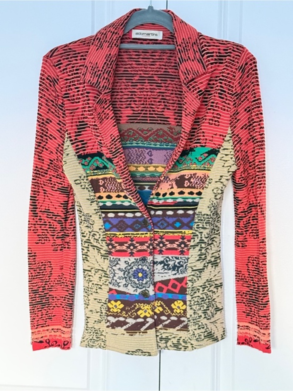 Aldo Martins Barcelona Knit Cardigan Jacket Boho Sweater Colorful Soft Light 6